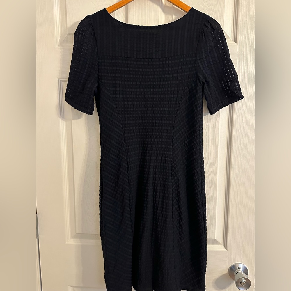 Anthropologie Maeve Navy Textured Dress - Picture 2 of 5